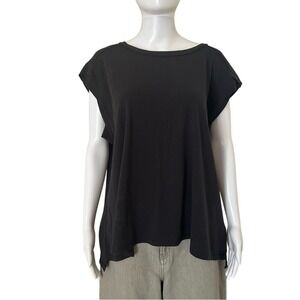 We the free Oversized Sleeveless Exposed Seems Naomi Black Top Shirt XS
